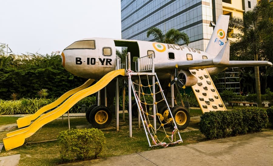 <p>The museum grounds include a children’s play area.</p>