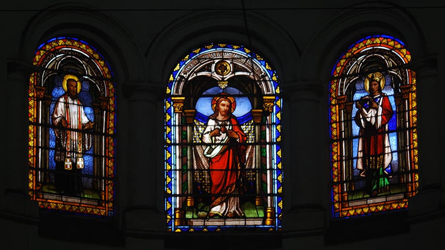 <p dir="ltr">Beautiful stained glass windows at the Sacred Heart Church in Chandannagar. (Picture by Rangan Datta)</p>
