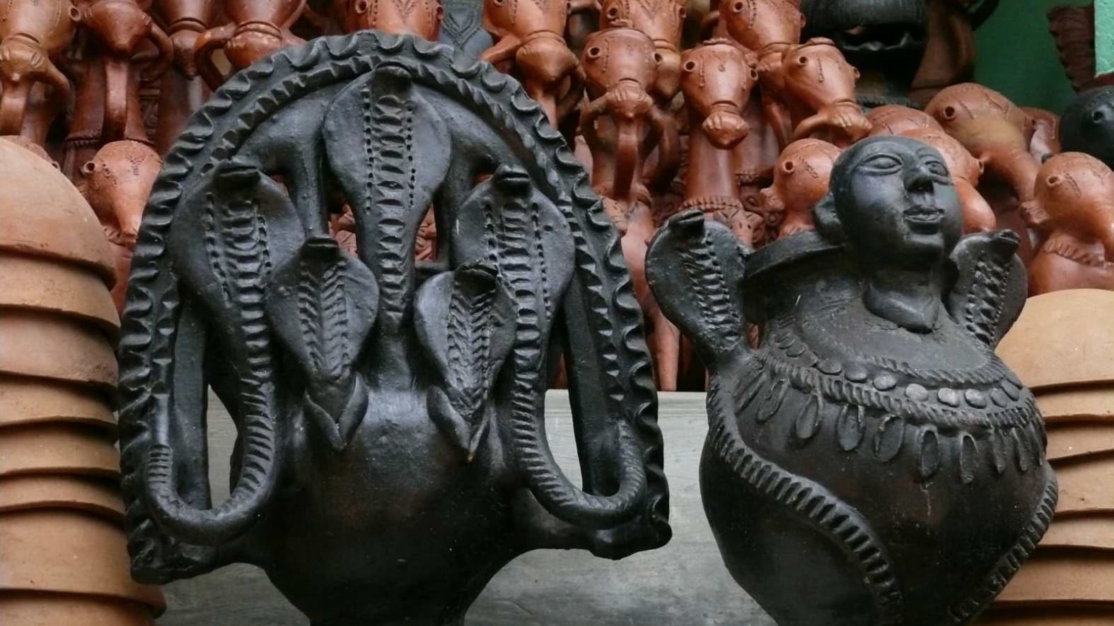 <p>&nbsp;Manasa Chali on display at Panchmura.</p>