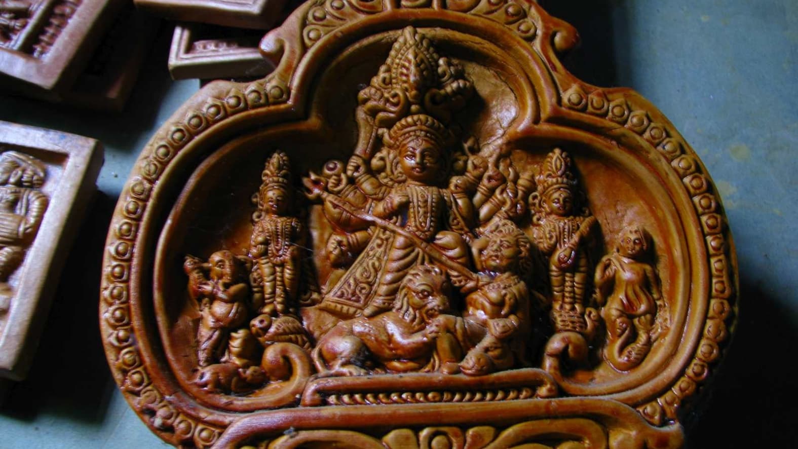 <p>Durga on display.</p>