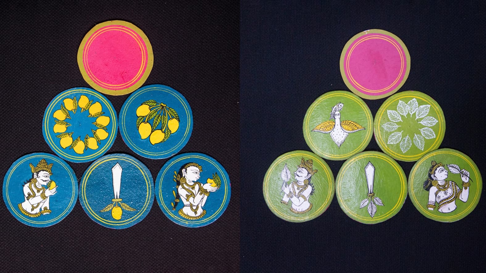 <p>Played with striking circular cards, Ganjifa rose to prominence in India during the Mughal era. (Shutterstock)</p>