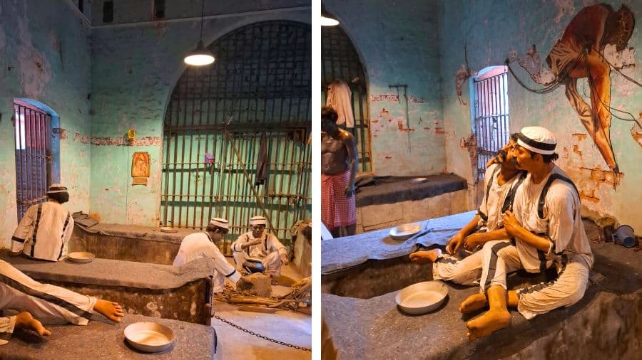 <p>Tableaux depict the dismal plight of imprisoned freedom fighters. (Pictures by Bishnupriya Banerjee)</p>