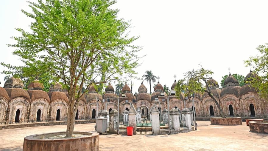 <p>The 108 Shiva Temples Complex was built in 1809 by Maharaja Teja Chandra.</p>