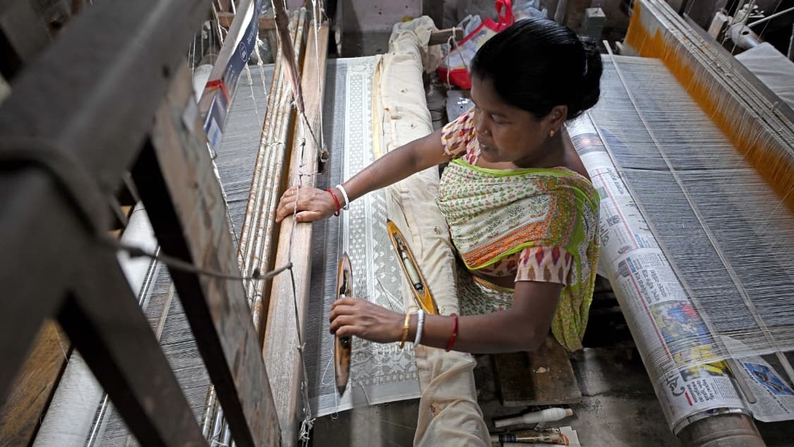 <p>The weaving process is painstakingly slow — yarns are hand-spun in humid conditions to prevent breakage and looms are prepared with exacting precision.</p>