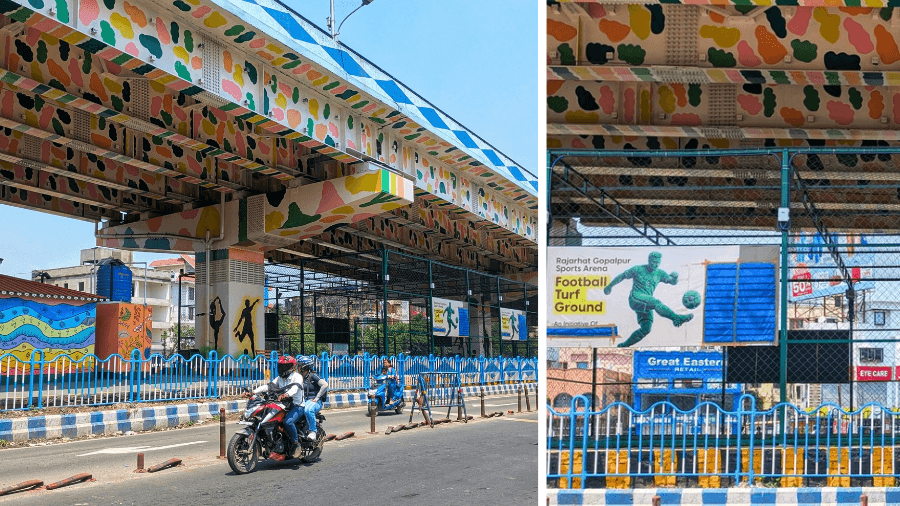 <p>The colourfully renovated flyover can be spotted from a distance.&nbsp;</p>